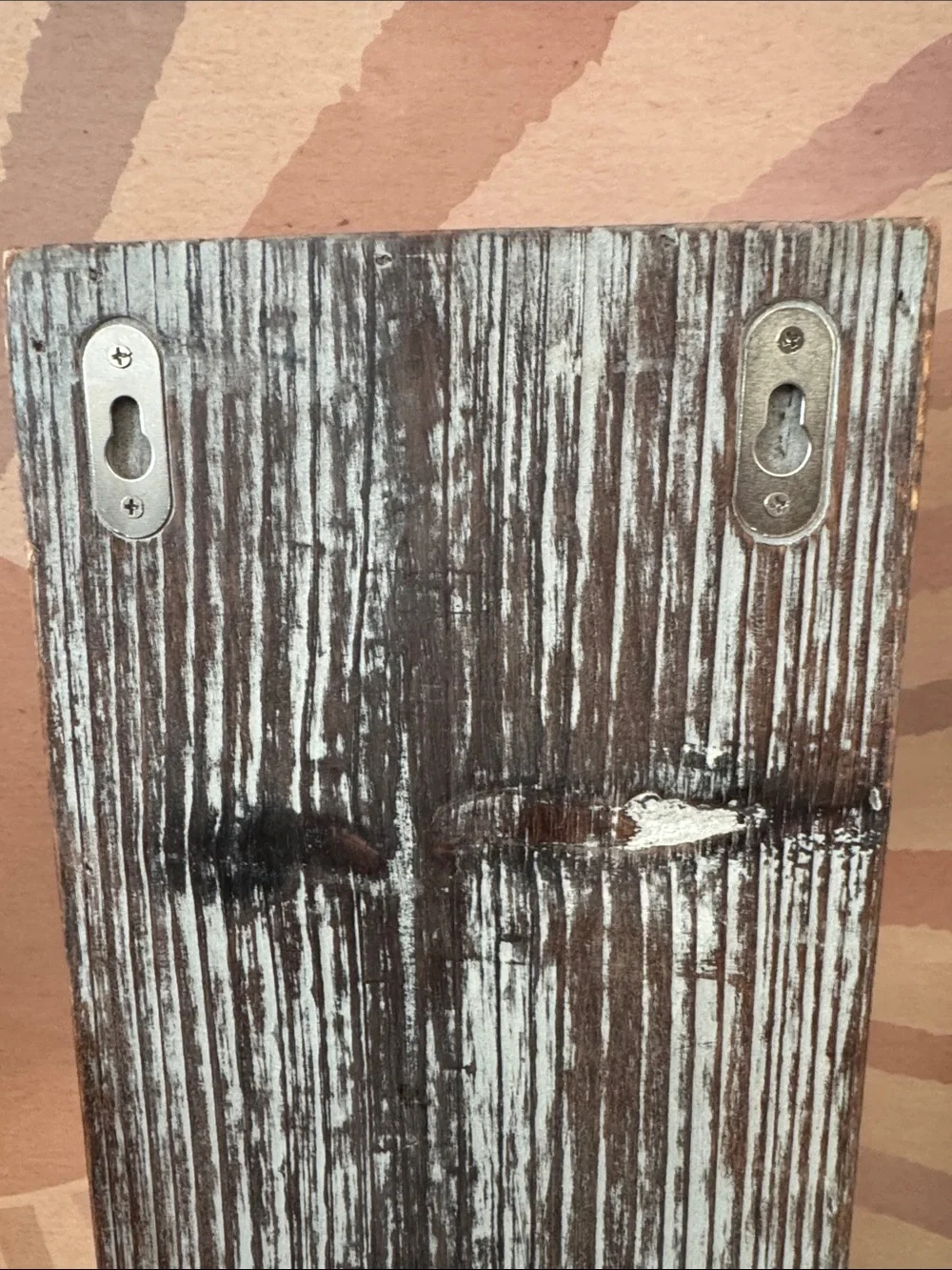 Trinket Shelf Distressed Brown Wooden Wall Rustic Home Deco